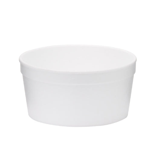 8oz Biodegradable Foam Food Container White (500ct - F8)